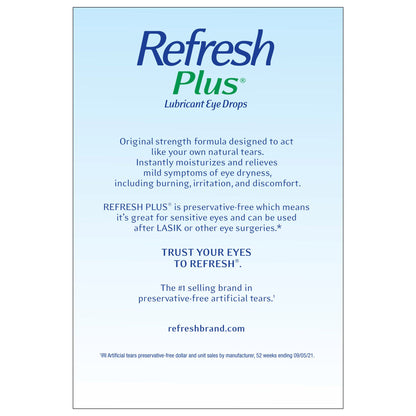 미국직구 리프레시 플러스 인공눈물 일회용 Refresh Plus Preservative-Free Lubricant Eye Drops, 100 Single Use Containers