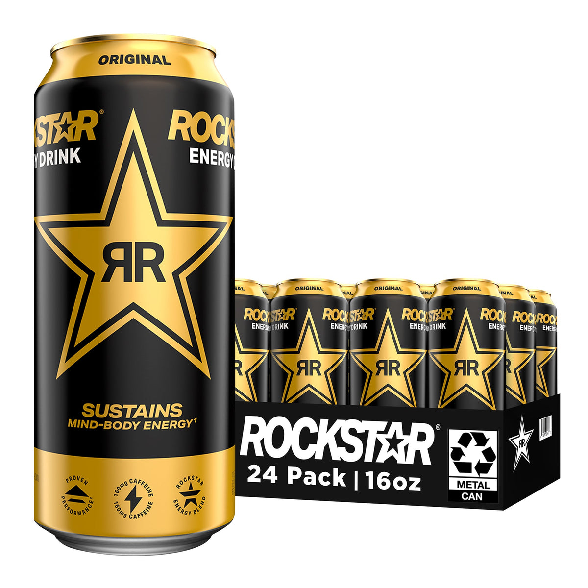 미국직구 Rockstar Energy Drink, Original, 16 fl oz, 24 ct