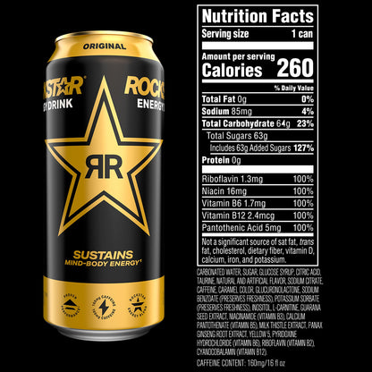 미국직구 Rockstar Energy Drink, Original, 16 fl oz, 24 ct