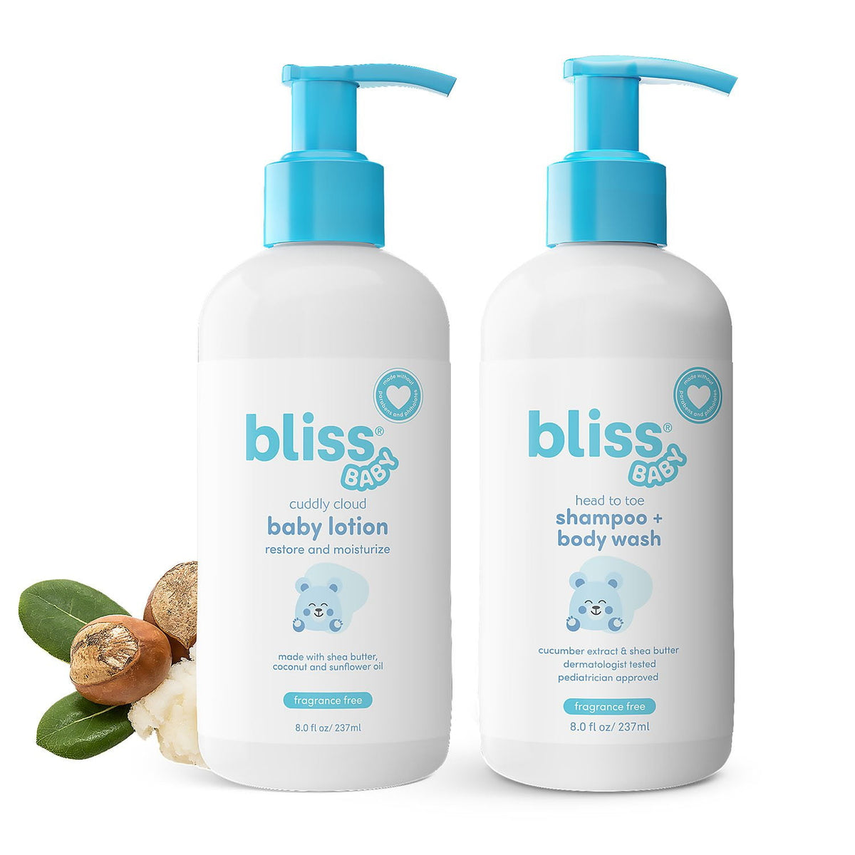 미국직구 Bliss Baby Bath 샴푸 237ml / Bliss Baby Bath Bundle, 2-in-1 Shampoo + Body Wash & Lotion, 237ml,  1