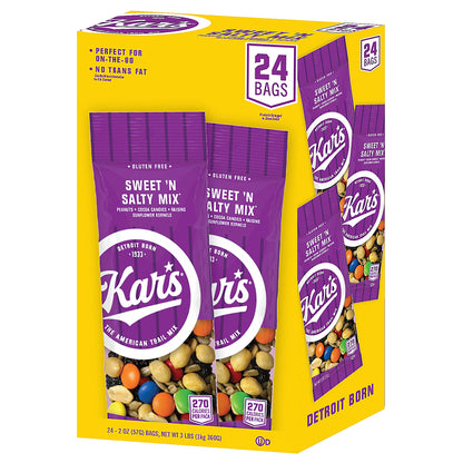 미국직구 Kar's Trail Mix, Sweet 'N Salty Mix, 2 oz, 24 ct