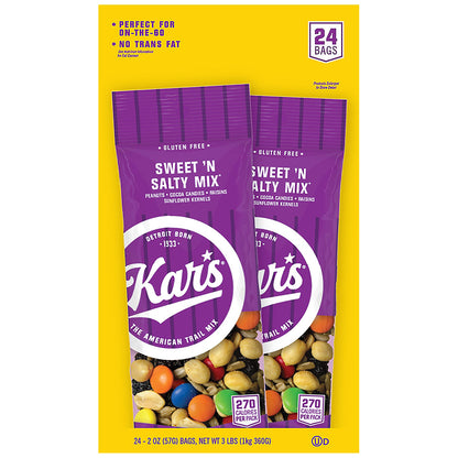 미국직구 Kar's Trail Mix, Sweet 'N Salty Mix, 2 oz, 24 ct