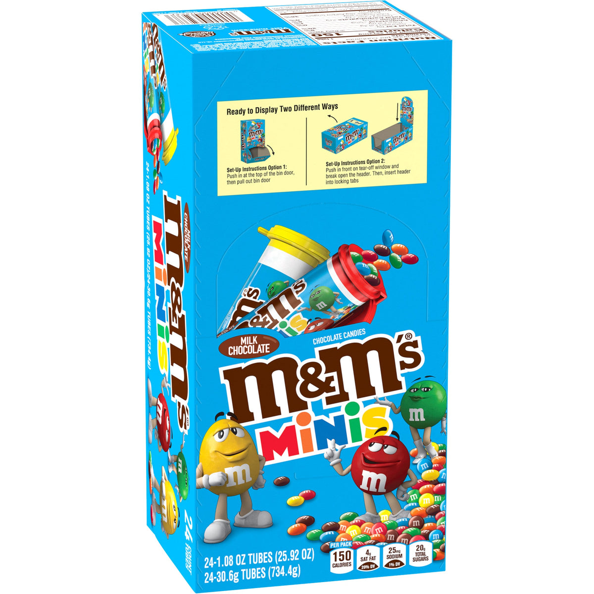 미국직구 엠앤엠즈 'S Minis Chocolate Candy, Milk Chocolate, 1.08 oz, 24 ct