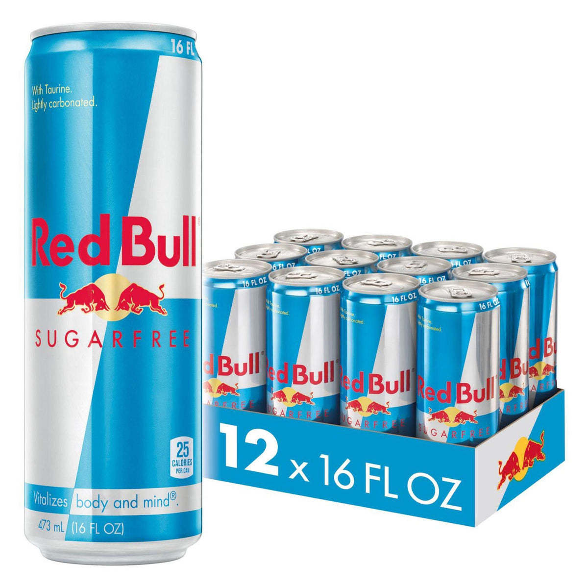 미국직구 Red Bull Energy Drink, Sugar Free, 16 fl oz, 12 ct