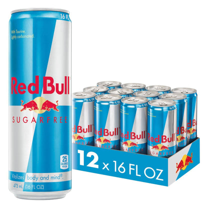 미국직구 Red Bull Energy Drink, Sugar Free, 16 fl oz, 12 ct