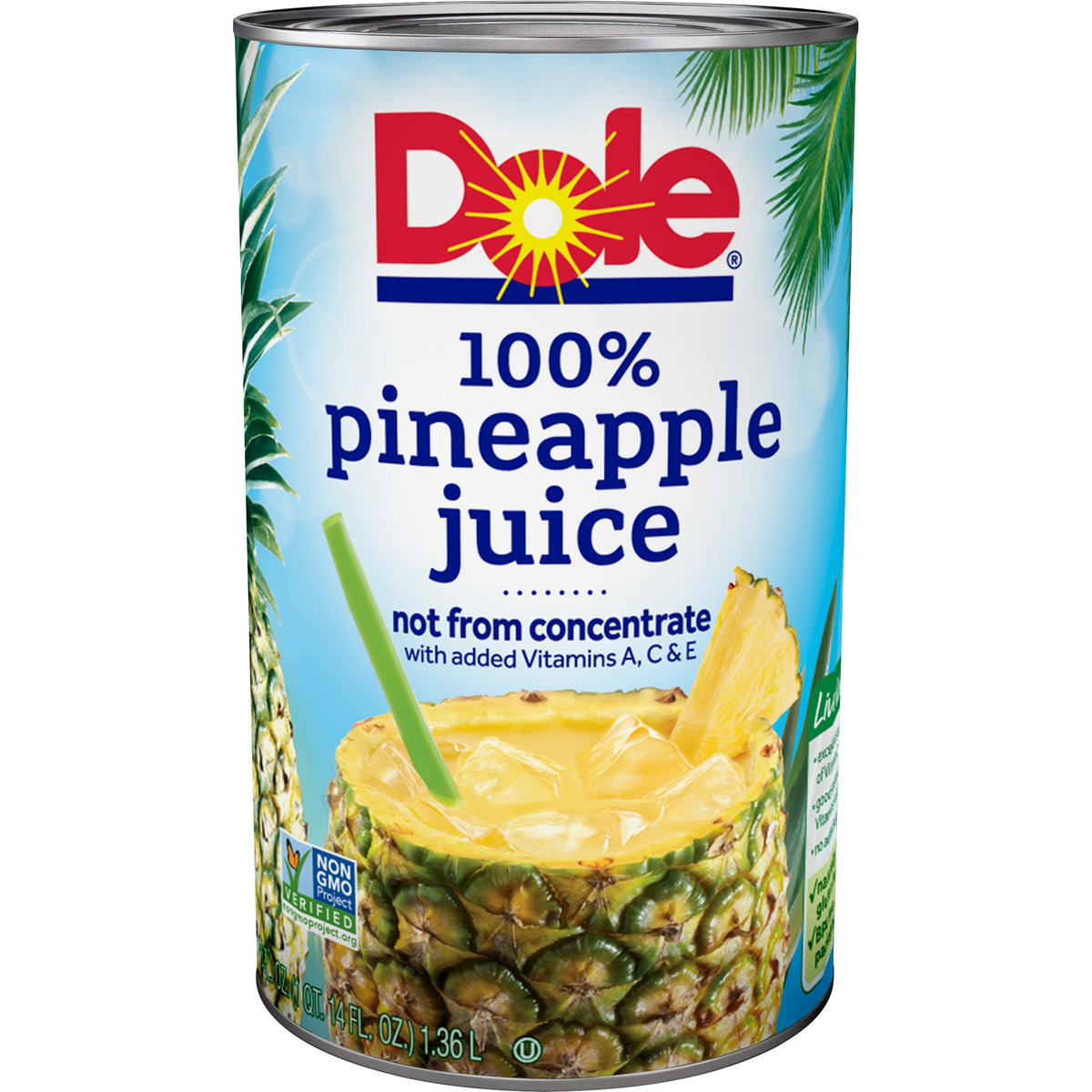 미국직구 Dole 100% Pineapple Juice, 46 fl oz, 3 ct