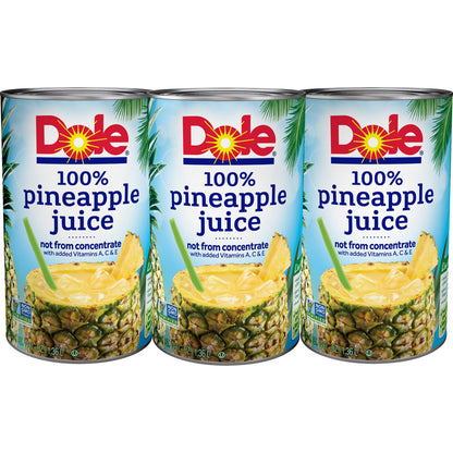 미국직구 Dole 100% Pineapple Juice, 46 fl oz, 3 ct