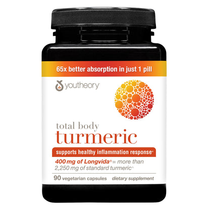 미국직구 유스테오리 커큐민 youtheory Total Body Turmeric, 90 Vegetarian Capsules