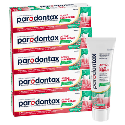 미국직구 치약 parodontax Active Gum Repair Breath Freshener Toothpaste, 3.4 oz, 5-pack