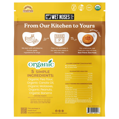 미국직구 웻노지스 강아지 간식 Wet Noses Organic Peanut Butter and Banana Dog Treats, 5 lbs