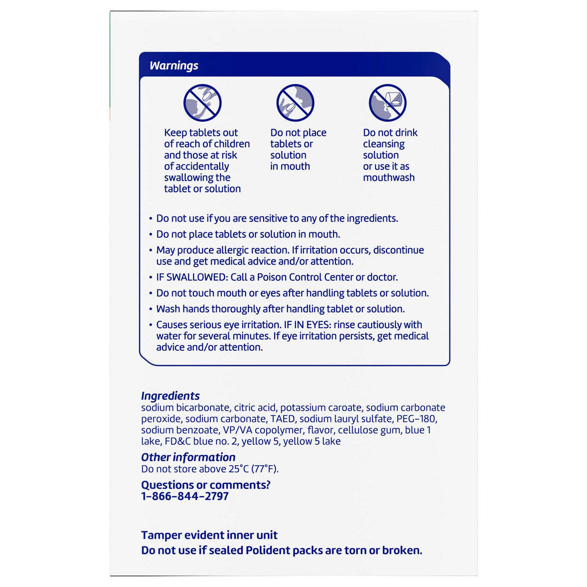 미국직구 구강케어 Polident Rapid Clean Dental Appliance Cleanser Tablets, 102 count, 2-pack