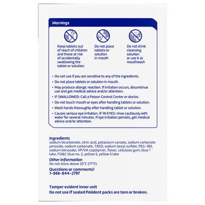 미국직구 구강케어 Polident Rapid Clean Dental Appliance Cleanser Tablets, 102 count, 2-pack