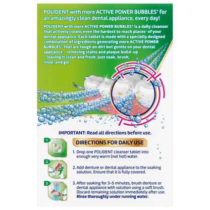 미국직구 구강케어 Polident Rapid Clean Dental Appliance Cleanser Tablets, 102 count, 2-pack