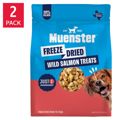 미국직구 뮌스터 강아지 간식 Muenster Freeze Dried Salmon Dog Treats, 18 oz, 2-pack