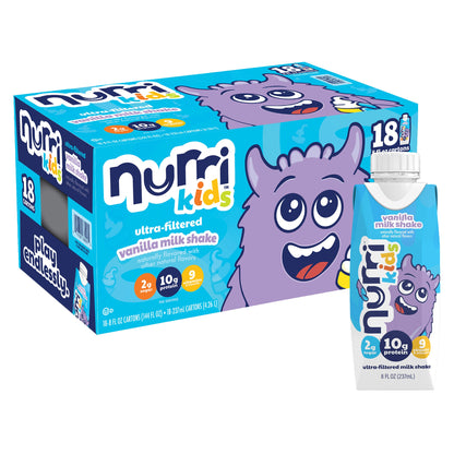 미국직구 누리 단백질 쉐이크 음료 바닐라 Nurri Kids 10g Protein Shake, Vanilla, 8 fl oz, 18-pack