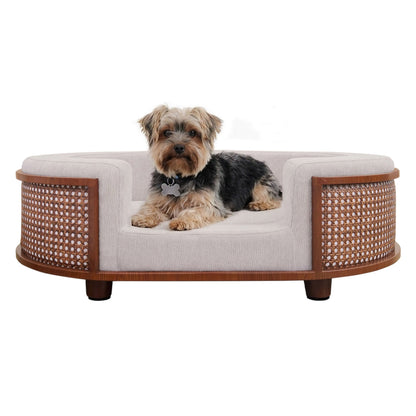 미국직구 강아지 방석·침대 Gracie Rattan Upholstered Pet Bed