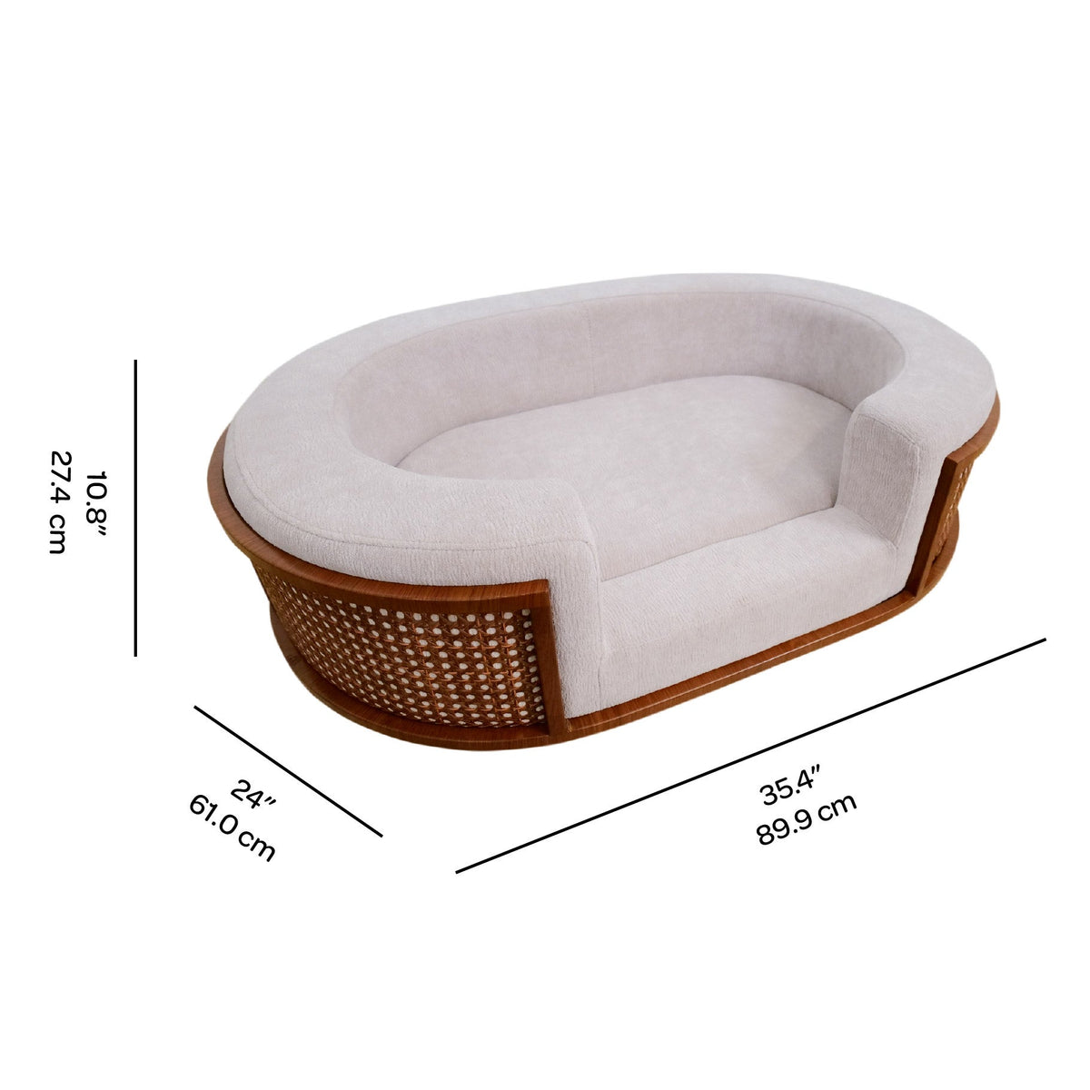미국직구 강아지 방석·침대 Gracie Rattan Upholstered Pet Bed