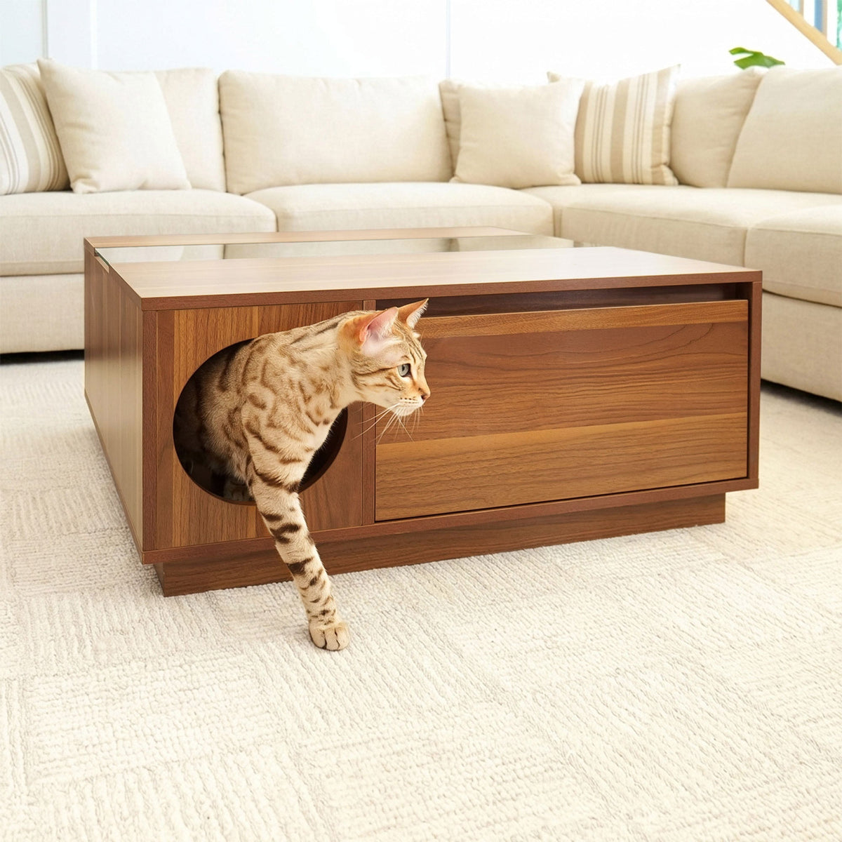 미국직구 펫용품 Coco Coffee Table with Hidden Pet Hideout