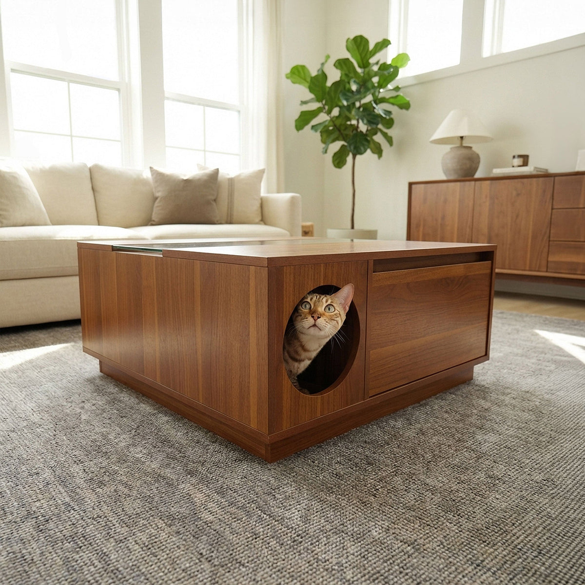 미국직구 펫용품 Coco Coffee Table with Hidden Pet Hideout