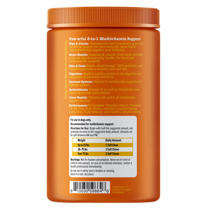 미국직구 펫용품 Zesty Paws 8-in-1 Multivitamin Bites, Pumpkin, 160-count