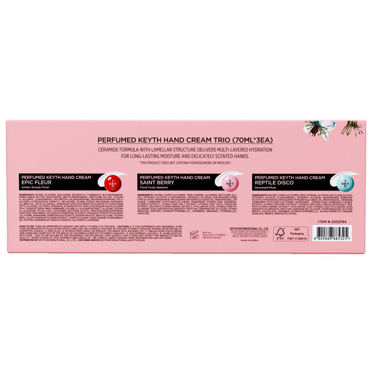 미국직구 KEYTH Perfumed Hand 70ml 3팩 / KEYTH Perfumed Hand Cream, 70ml, 3-pack 6