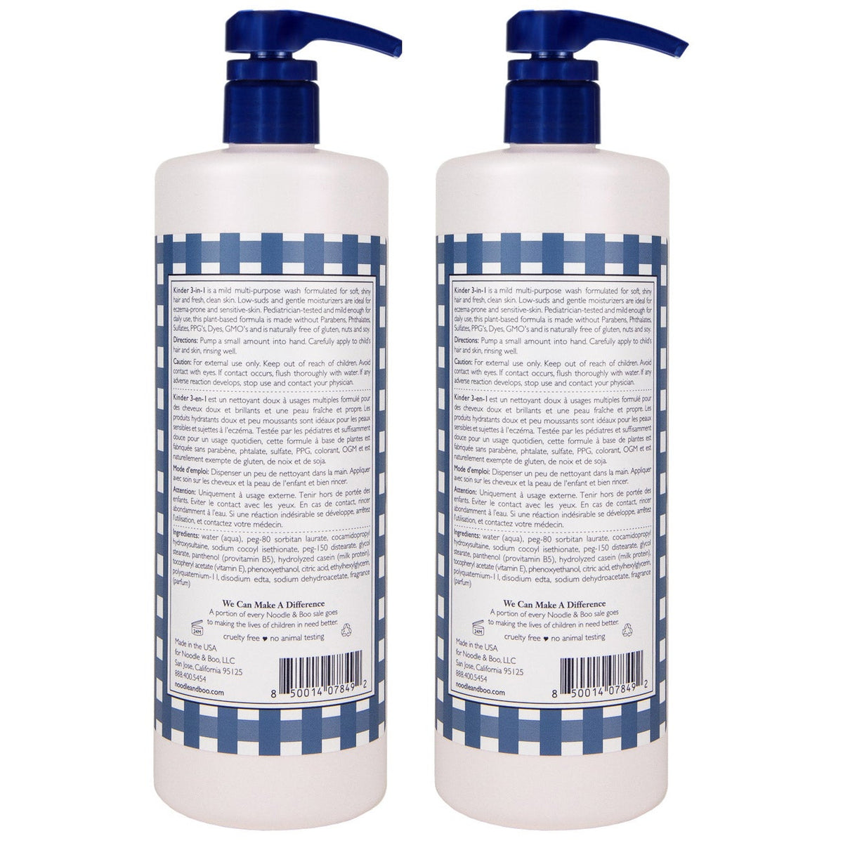 미국직구 Noodle & Boo 샴푸 739ml 2팩 / Noodle & Boo Kinder 3-In-1 Shampoo, Conditioner & Body Was 2