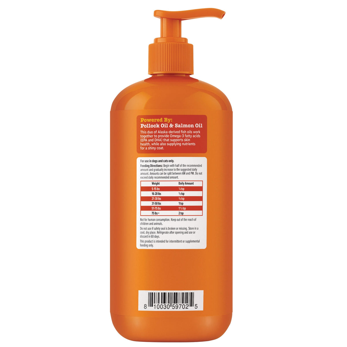 미국직구 펫용품 Zesty Paws Wild Alaskan Omega-3 Blend Pollock & Salmon Oil, 30 oz