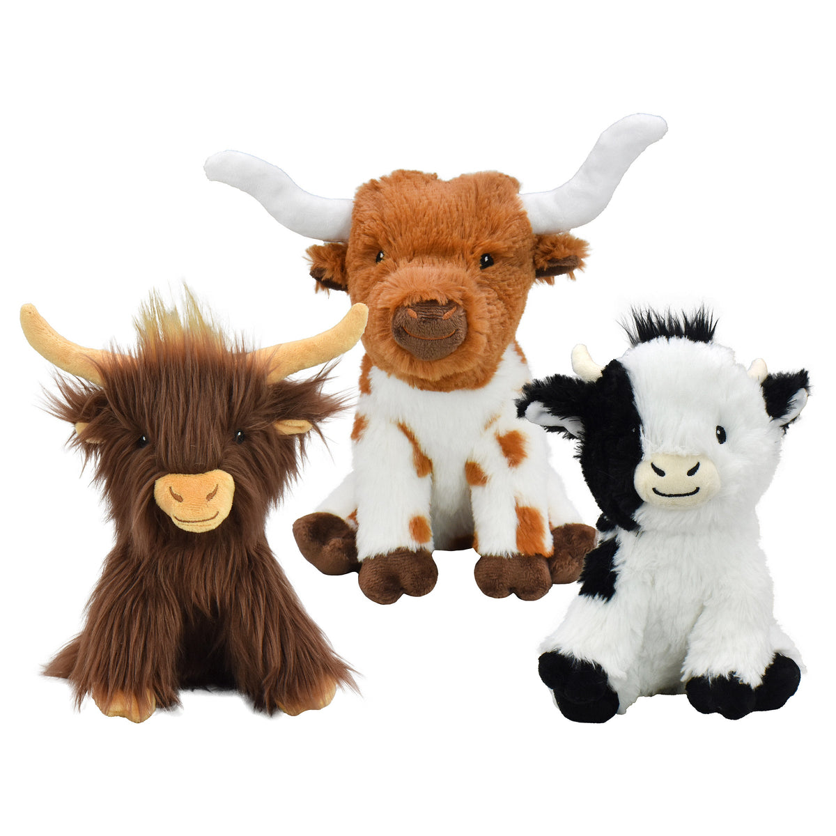 미국직구 강아지 장난감 Multipet Plush Cow Dog Toys, 3-count