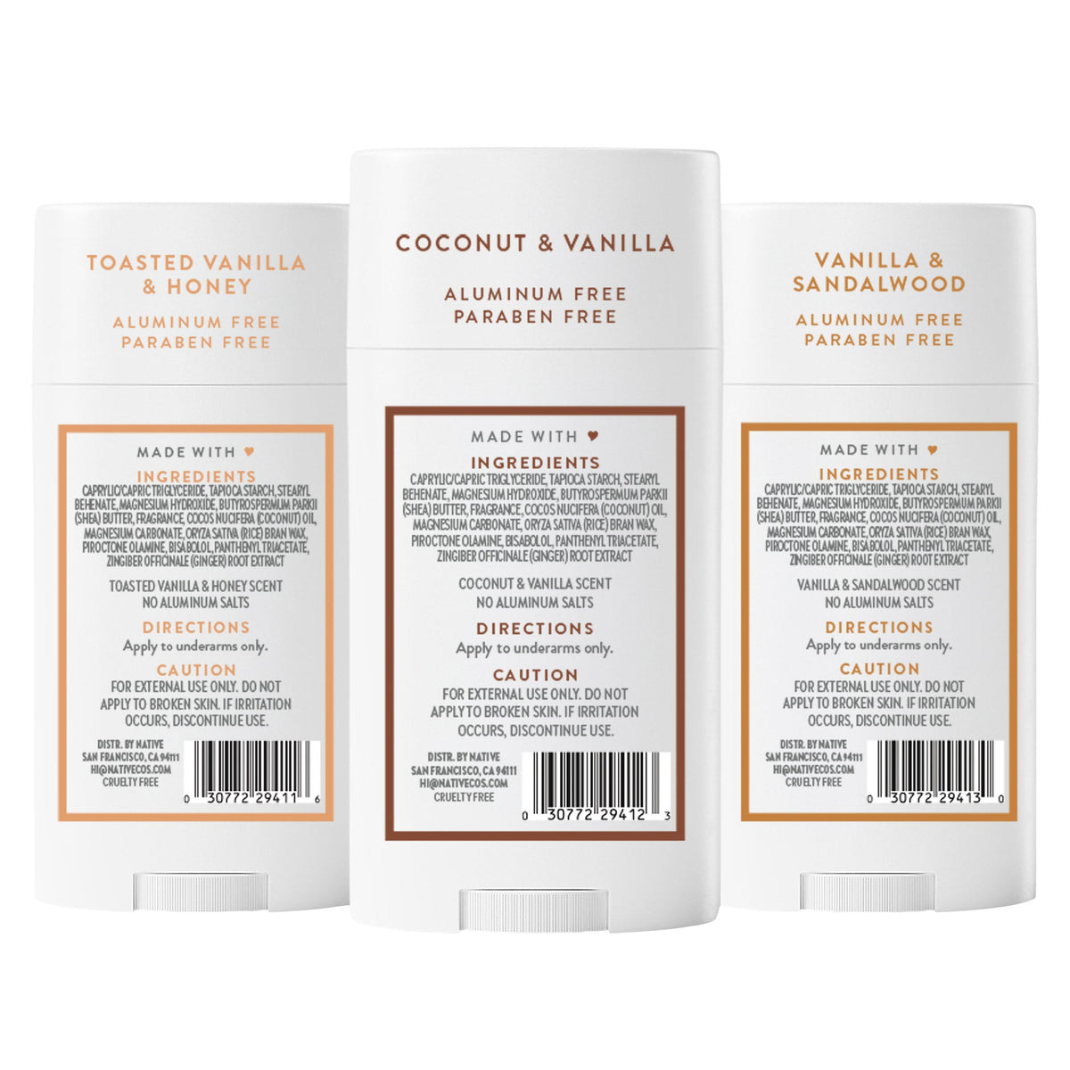 미국직구 Native Deodorant Vanilla 75g 3팩 / Native Deodorant Vanilla Vibes, 75g, 3-pack 3