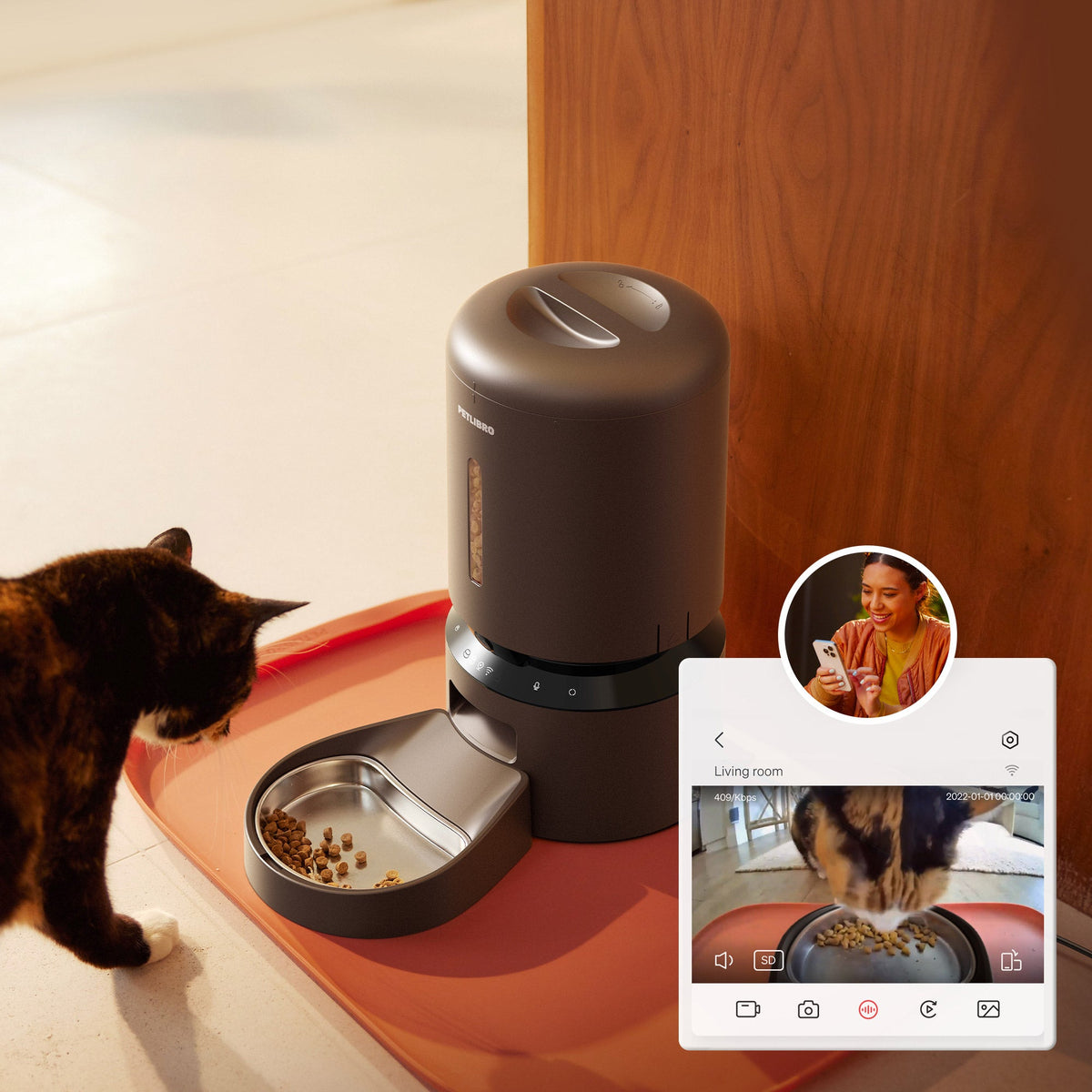 미국직구 펫용품 Petlibro Automatic Camera Feeder with 12-pack Desiccant Bags Bundle
