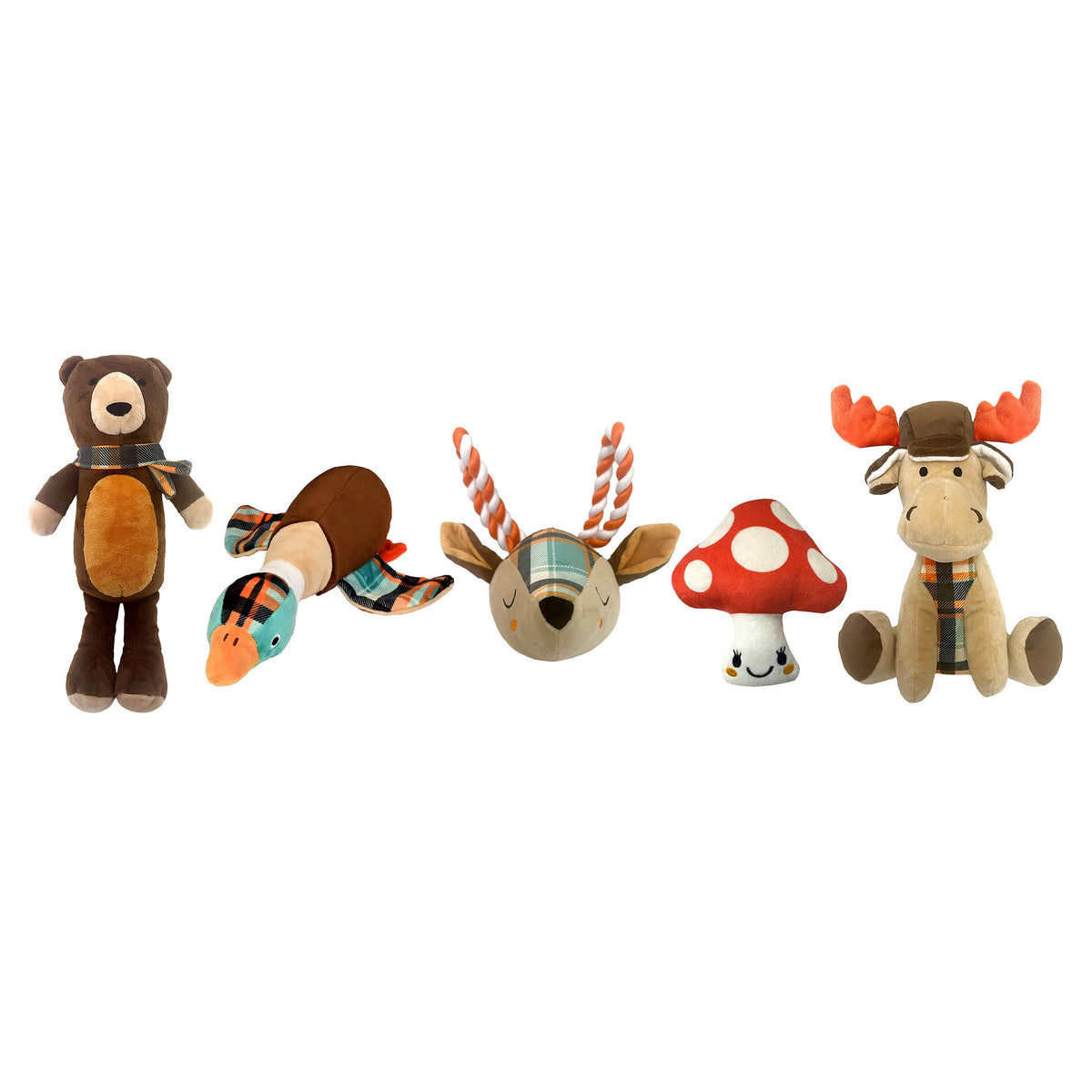 미국직구 버디버디 강아지 장난감 Buddy Buddy 6-piece Woodland Dog Toy and Bone Basket Storage Set