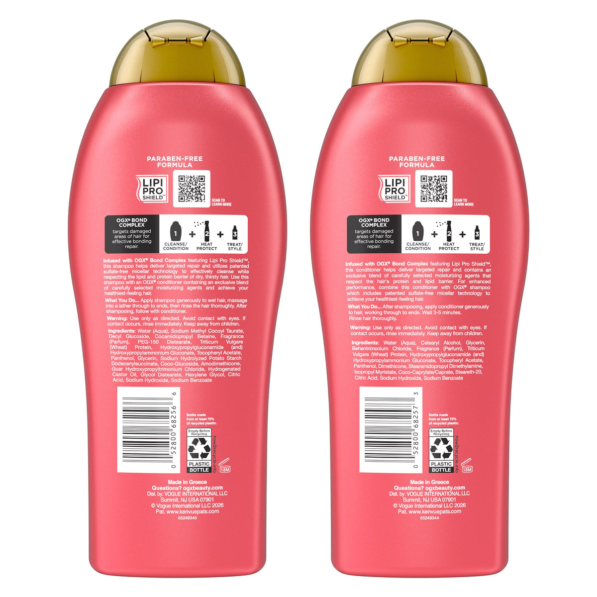 미국직구 오지엑스 샴푸 577ml 2팩 / OGX Bond Protein Repair Shampoo & Conditioner, 577ml, 2-pack 2