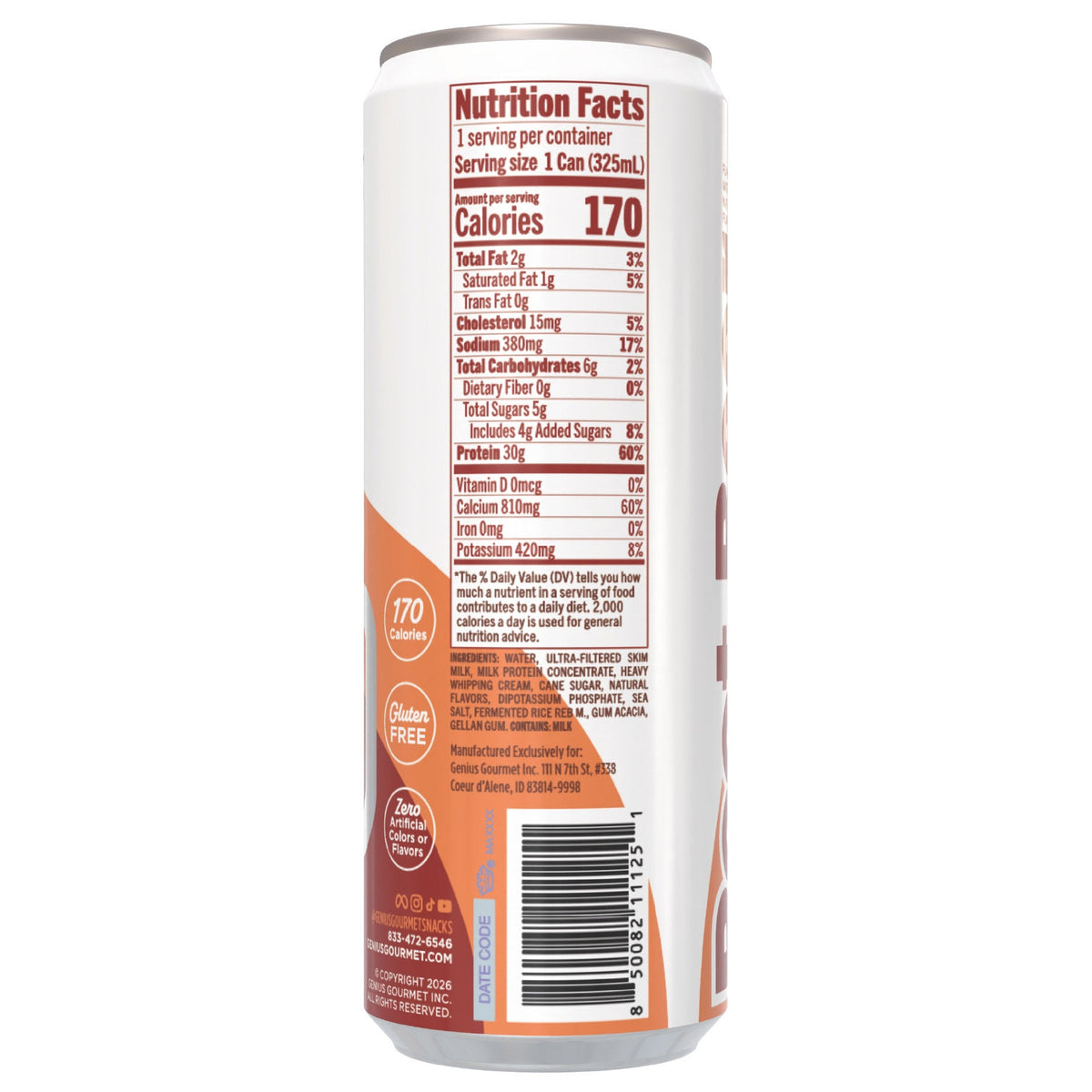 미국직구 지니어스 가르메 단백질 쉐이크 음료 루트비어 Genius Gourmet Root Beer Float 30g Protein Shake, 11 fl oz, 15-pack