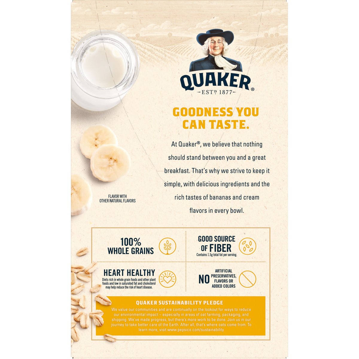 미국직구 Quaker Instant Oatmeal 31ml / Quaker Instant Oatmeal Bananas & Cream 31ml 8 Count x2  4