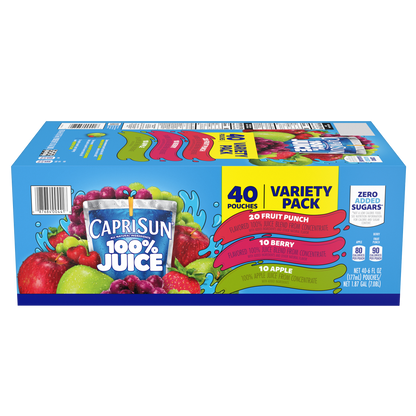 미국직구 카프리썬 100% Juice Blend, Variety Pack, 6 fl oz, 40 ct