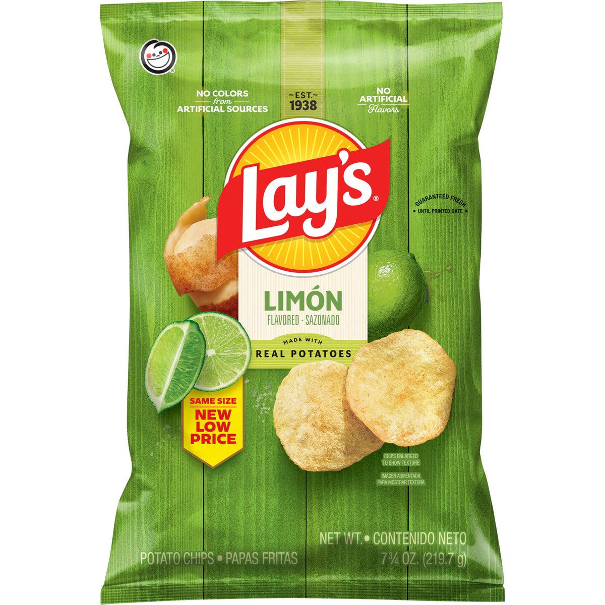 미국직구 레이즈 Potato Chips, Limon Flavor, 7.75 oz Bag