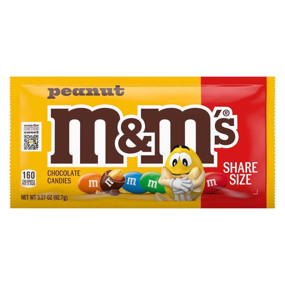 미국직구 엠앤엠즈 'S Chocolate Candy, Peanut, Share Size, 3.27 oz, 24 ct