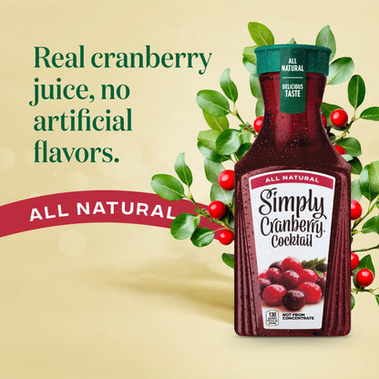 미국직구 심플리 Cranberry Cocktail Juice Drink Bottle, 52 fl oz