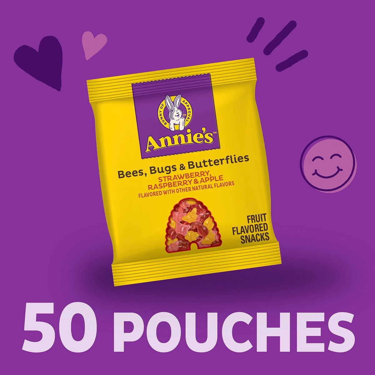 미국직구 Annie's 20g / Annie's Organic Bees, Bugs & Butterflies Fruit Flavored Snacks 20g, 50 4
