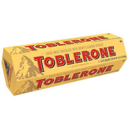 미국직구 Toblerone Swiss Milk Chocolate Bar with Honey & Almond Nougat, 3.52 oz, 6 ct