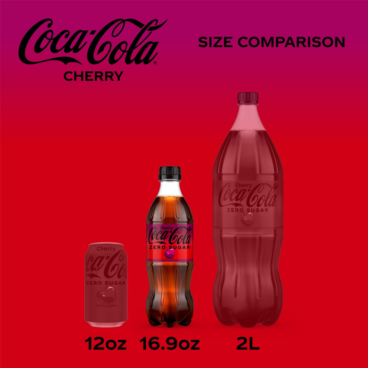 미국직구 코카콜라 Zero Sugar Cherry Soda Pop Bottles, 16.9 fl oz, 6 Pack