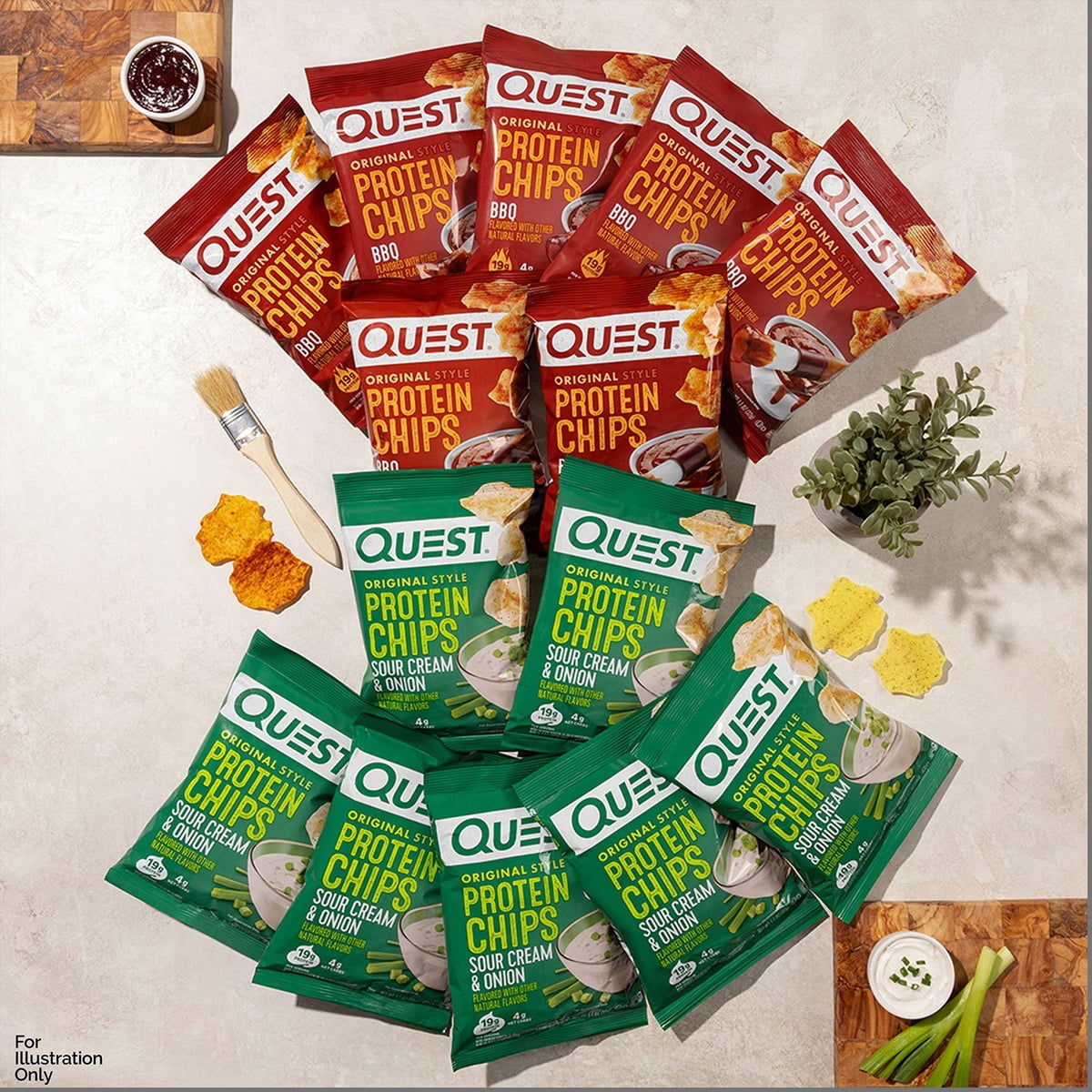 미국직구 Quest 33ml 14팩 / Quest Protein Chips, BBQ and Sour Cream Onion Variety Pack, 33ml, 14 5
