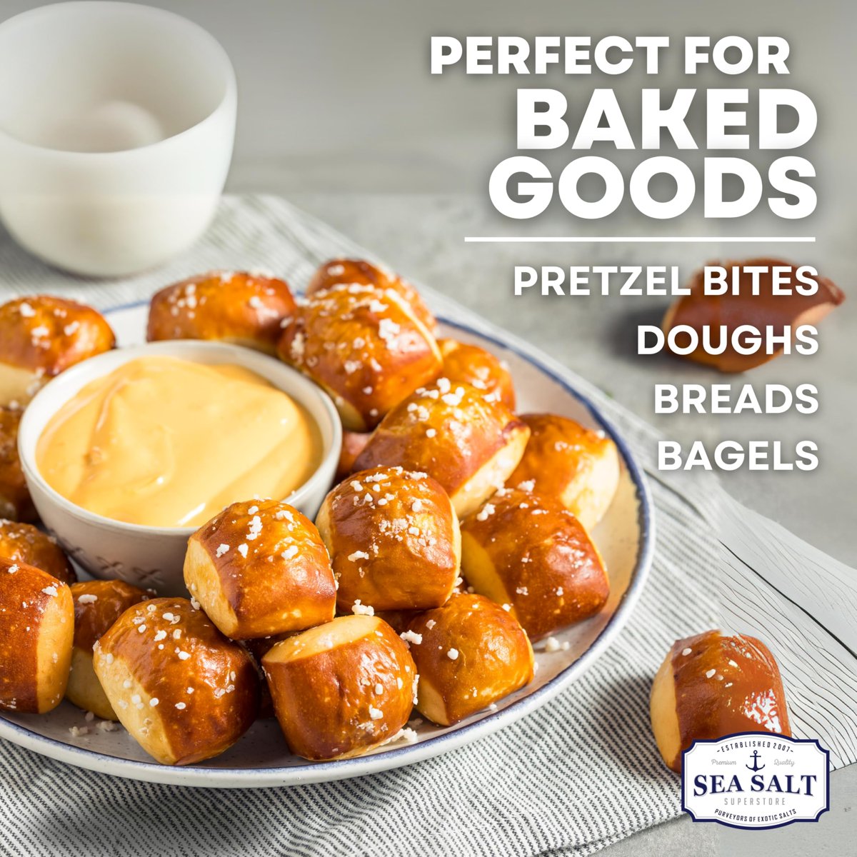 미국직구 Pretzel Coarse Sea / Pretzel Coarse Sea Salt for Soft Pretzels, Heat Resistant Bagel  3