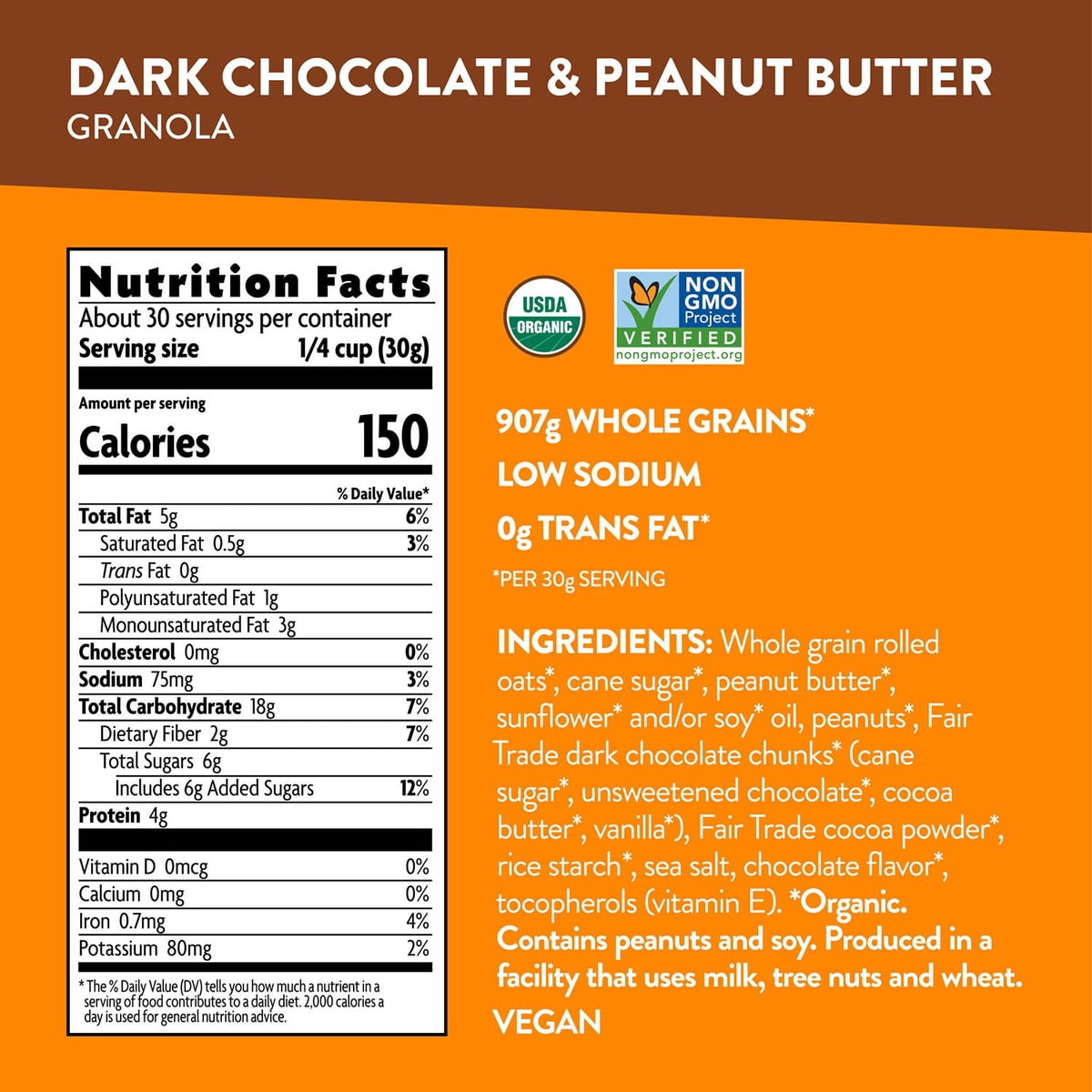 미국직구 Nature's Path Love 초콜릿 907g / Nature's Path Love Crunch Organic Dark Chocolate & Pean 6