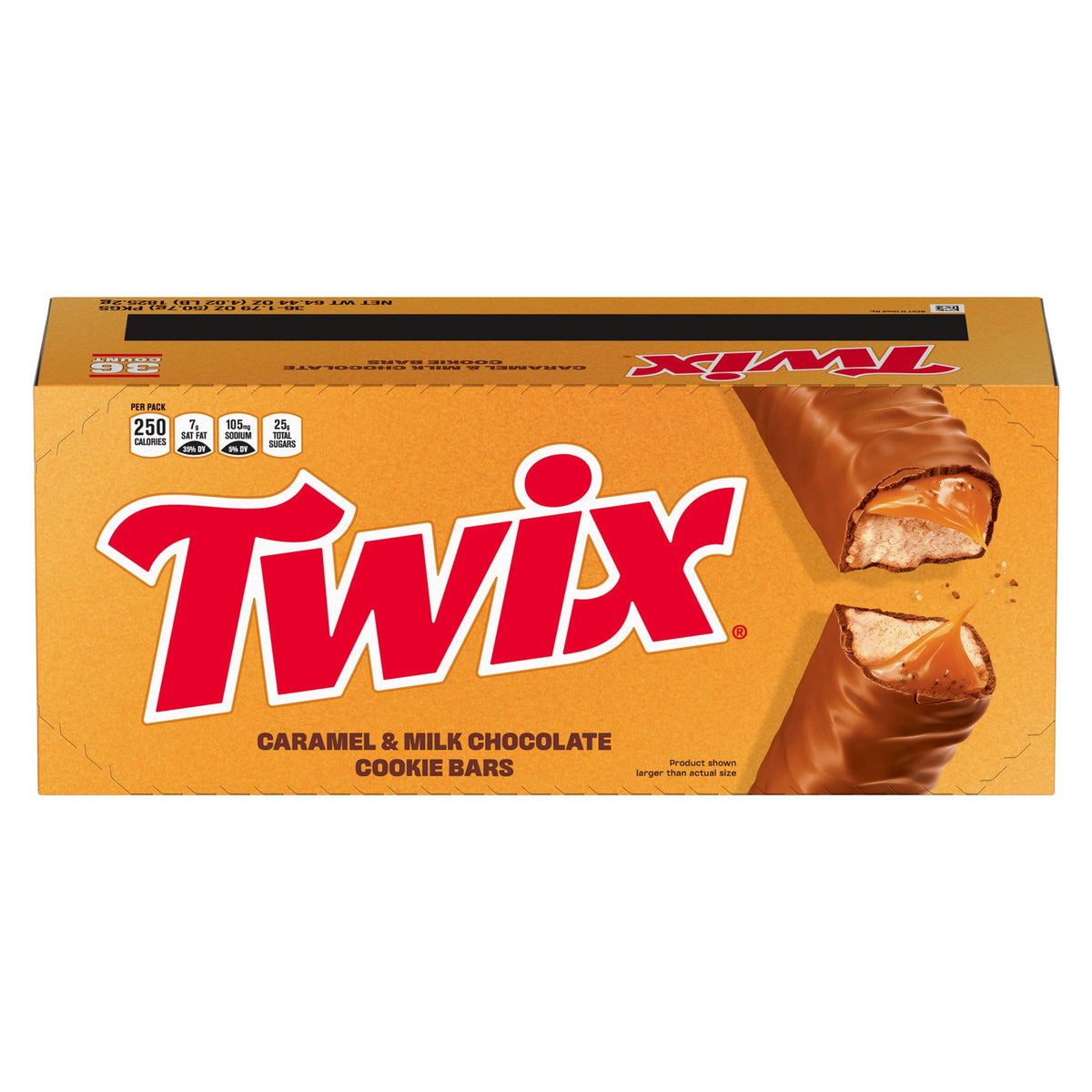 미국직구 트윅스 Caramel Cookie Chocolate Candy Bar, Full Size, 1.79 oz, 36 ct