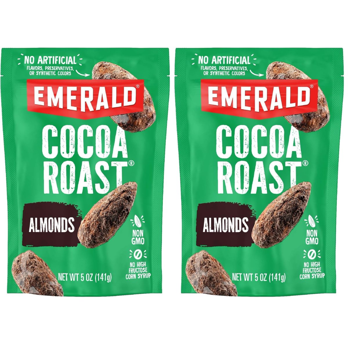 미국직구 2 Pack Emerald 견과 142g 2팩 / 2 Pack | Emerald Cocoa Roast Almonds, 2 Bags x 142g Each, 4