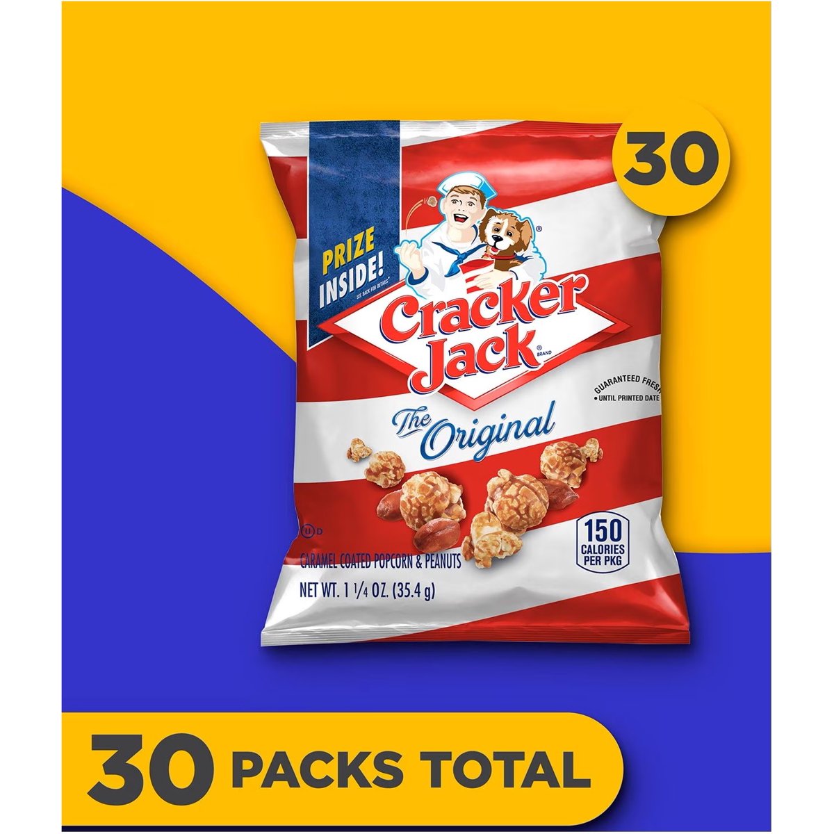 미국직구 Cracker Jack 견과 35g 2팩 / Cracker Jack Original Caramel Coated Popcorn and Peanuts 35g 2