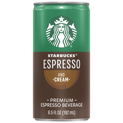 미국직구 Starbucks Premium Espresso Beverage, Espresso and Cream, 6.5 fl oz, 12 ct