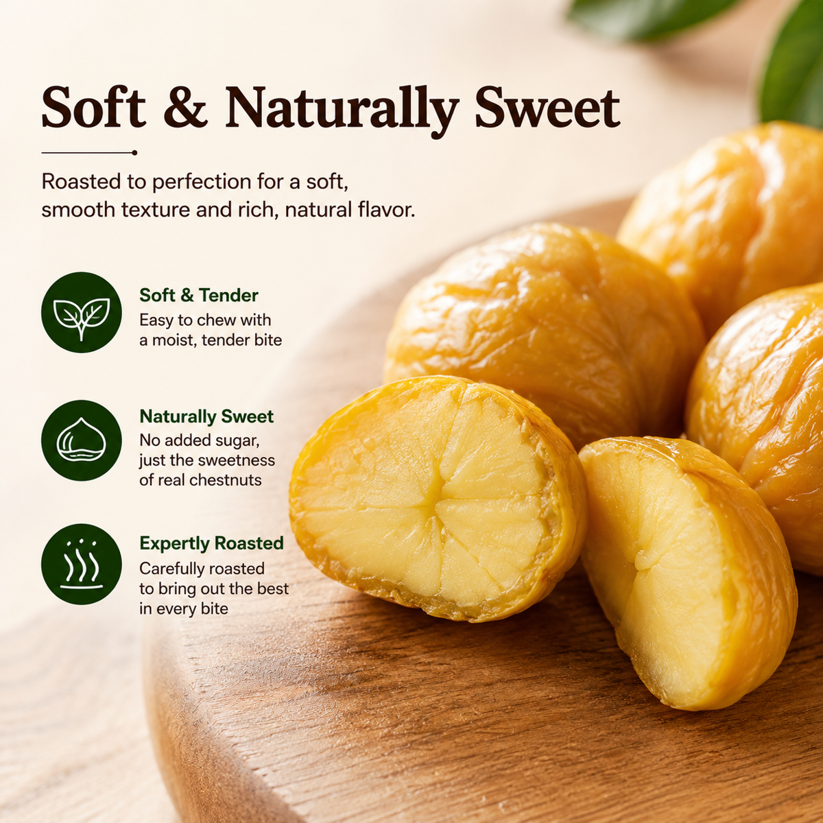 미국직구 Wang 견과 300g 5팩 / Wang Organic Roasted Peeled Chestnuts, Soft Ready to Eat Chestnut S 4