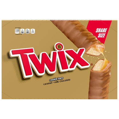 미국직구 트윅스 Chocolate  & Caramel Cookie Candy Bar, Share Size, 3.02 oz, 24 ct